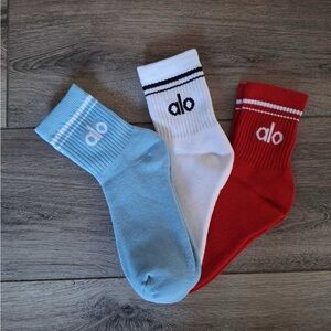 Alo Throwback socks 3 pairs brand new